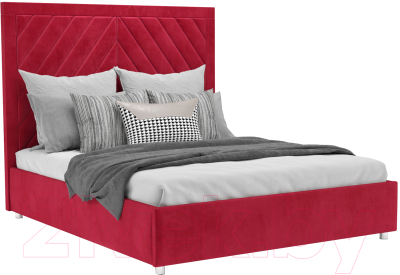 Двуспальная кровать Mebel-Ars Мишель 160 (кордрой красный)