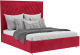 Двуспальная кровать Mebel-Ars Мишель 160 (кордрой красный) - 