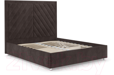 Двуспальная кровать Mebel-Ars Мишель 160 (кордрой коричневый)