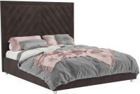 Полуторная кровать Mebel-Ars Мишель 140 (кордрой коричневый) - 