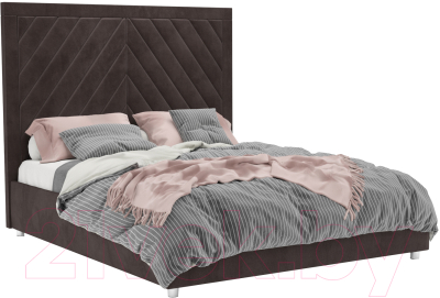 Полуторная кровать Mebel-Ars Мишель 140 (кордрой коричневый)