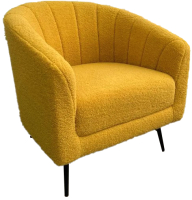 Кресло мягкое M-City Kalmar / 629M05121 (Nini-04 желтый/черный) - 
