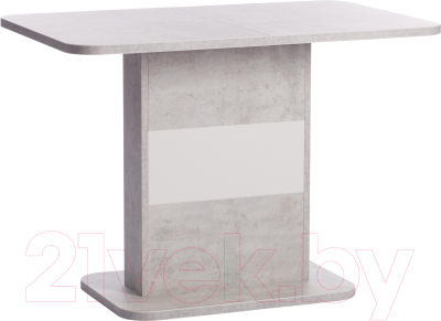 Обеденный стол Tetchair Smart 105-140x68.6х75 (белый бетон/белый)