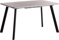 Обеденный стол Tetchair Nelson 128-170x80x75 (бетон/черный) - 