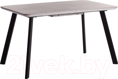Обеденный стол Tetchair Nelson 128-170x80x75 (бетон/черный)