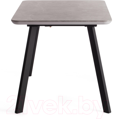 Обеденный стол Tetchair Nelson 128-170x80x75 (бетон/черный)