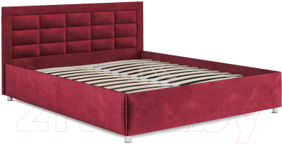Полуторная кровать Mebel-Ars Версаль 140 (бархат красный Star Velvet 3 Dark Red)