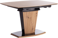 Обеденный стол Tetchair Fancy 120-160x85x75 (дуб артисан/черный) - 