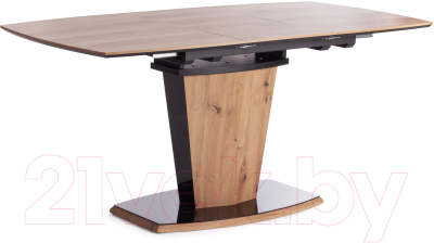 Обеденный стол Tetchair Fancy 120-160x85x75 (дуб артисан/черный)