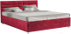Двуспальная кровать Mebel-Ars Нью-Йорк 160 (бархат красный Star Velvet 3 Dark Red) - 
