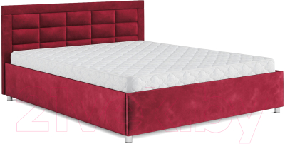 Двуспальная кровать Mebel-Ars Версаль 160 (бархат красный Star Velvet 3 Dark Red)
