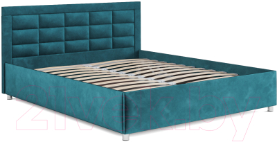 Двуспальная кровать Mebel-Ars Версаль 160 (бархат сине-зеленый Star Velvet 43 Black Green)