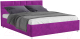 Двуспальная кровать Mebel-Ars Нью-Йорк 160 (фиолетовый) - 