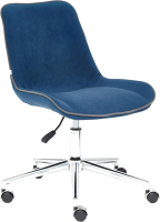 Кресло офисное Tetchair Style флок (синий) - 