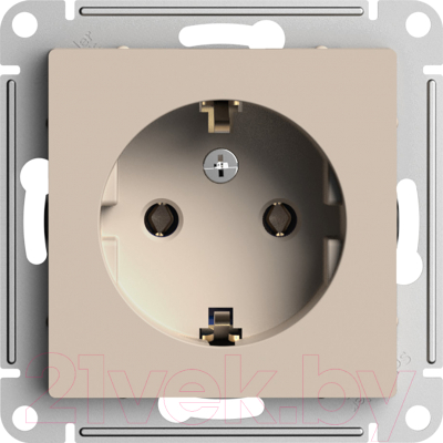 Розетка Systeme (Schneider) Electric AtlasDesign ATN001243 (песочный)