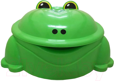 Песочница-бассейн Пластик Лягушка с крышкой (зеленый)