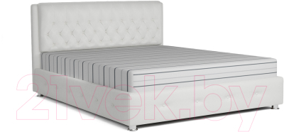 Полуторная кровать Mebel-Ars Граф 140 (экокожа белый)