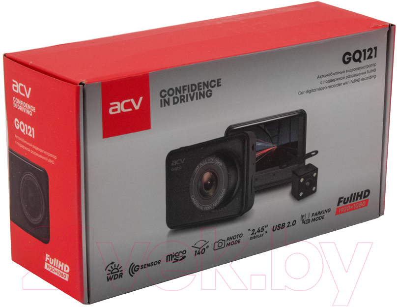 Автомобильный видеорегистратор ACV GQ121 с камерой заднего вида FHD — фото 9