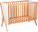 Детская кроватка Polini Kids Porto 1300 / 0002571.163 (белый/дуб каменный) - 