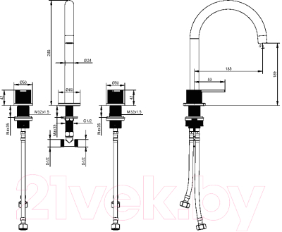 Смеситель Maxonor Pure Life PL1387