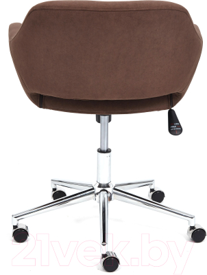 Кресло офисное Tetchair Modena хром/флок (коричневый 6)
