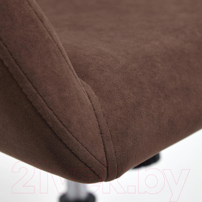 Кресло офисное Tetchair Modena хром/флок (коричневый 6)