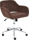 Кресло офисное Tetchair Modena хром/флок (коричневый 6) - 
