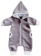 Комбинезон для малышей Sofi Гном с капюшоном / 3010-4 (р.56-62, серый) - 