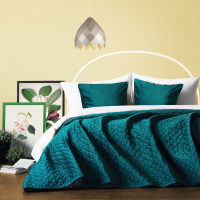 Набор текстиля для спальни Pasionaria Бархат 160x230 с наволочками (бирюзовый) - 