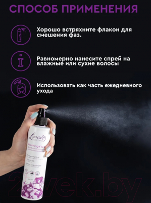 Спрей для волос Lerato Cosmetic Brushing Fluid Двухфазный для разглаживания (250мл)
