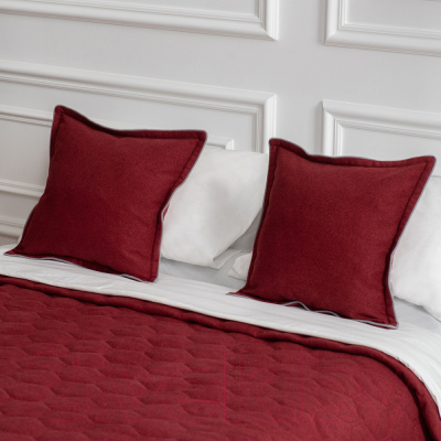 Набор текстиля для спальни Pasionaria Лаура 230x250 с наволочками (бордовый)