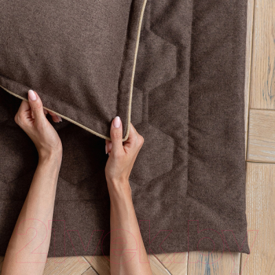 Набор текстиля для спальни Pasionaria Лаура 230x250 с наволочками (коричневый)