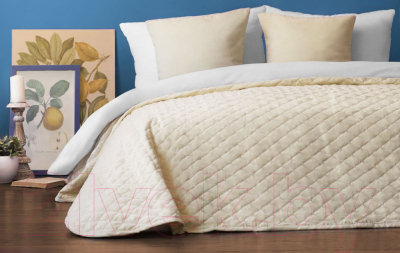 Набор текстиля для спальни Pasionaria Тина 230x250 с наволочками (сливочный)
