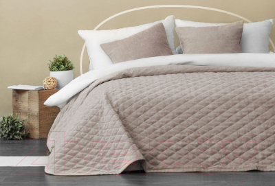 Набор текстиля для спальни Pasionaria Тина 230x250 с наволочками (светло-серый)