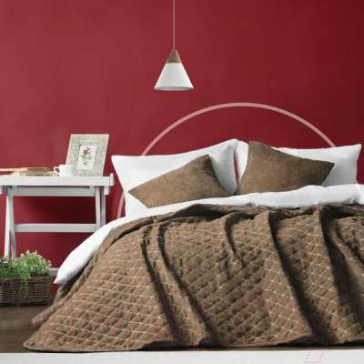 Набор текстиля для спальни Pasionaria Тина 230x250 с наволочками (коричневый)