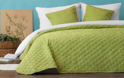 Набор текстиля для спальни Pasionaria Тина 230x250 с наволочками (зеленый)