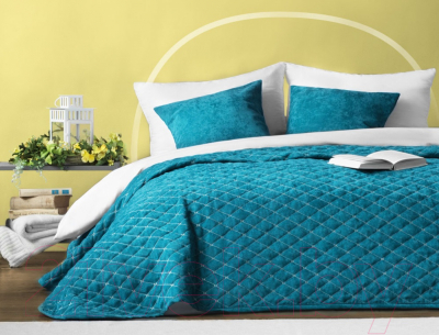 Набор текстиля для спальни Pasionaria Тина 230x250 с наволочками (бирюзовый)