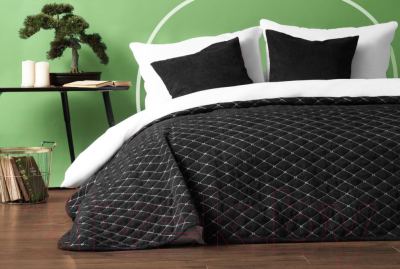 Набор текстиля для спальни Pasionaria Тина 230x250 с наволочками (черный)
