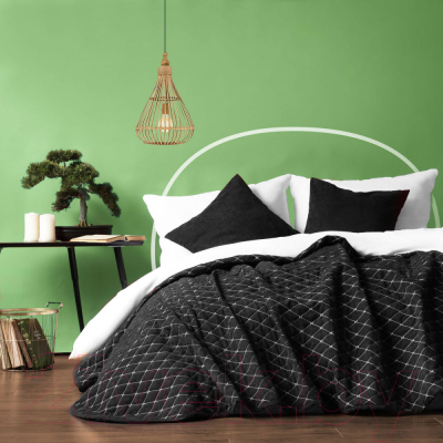 Набор текстиля для спальни Pasionaria Тина 230x250 с наволочками (черный)