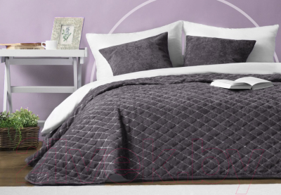 Набор текстиля для спальни Pasionaria Тина 230x250 с наволочками (темно-серый)