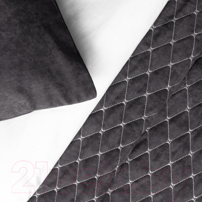 Набор текстиля для спальни Pasionaria Тина 230x250 с наволочками (темно-серый)