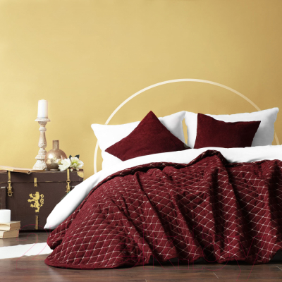 Набор текстиля для спальни Pasionaria Тина 160x230 с наволочками (бордовый)