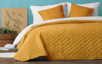 Набор текстиля для спальни Pasionaria Тина 160x230 с наволочками (желтый) - 