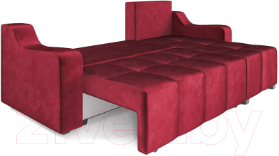 Диван угловой Mebel-Ars Берн (бархат красный Star Velvet 3 Dark Red)