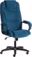 Кресло офисное Tetchair Bergamo флок (синий 32) - 