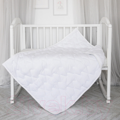 Одеяло для малышей Споки Ноки Стеганое Хлопковое волокно 200г 105x140 (микрофибра, светлый)