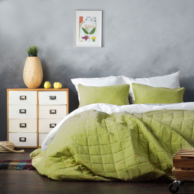 Набор текстиля для спальни Pasionaria Софт 160x220 с наволочками (зеленый)