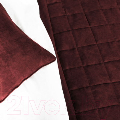 Набор текстиля для спальни Pasionaria Софт 160x220 с наволочками (бордовый)