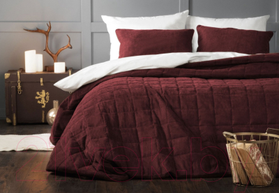 Набор текстиля для спальни Pasionaria Софт 160x220 с наволочками (бордовый)