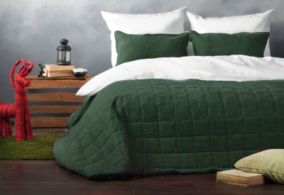 Набор текстиля для спальни Pasionaria Софт 160x220 с наволочками (изумрудный)